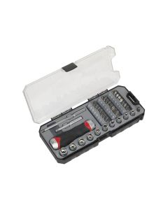 SEALEY AK64905 FINE TOOTH RATCHET SCREWDRIVER & ACCESSORY SET 38PC