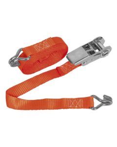 SEALEY TD0845J RATCHET TIE DOWN 25MM X 4.5MTR POLYESTER WEBBING 800KG LOAD TEST