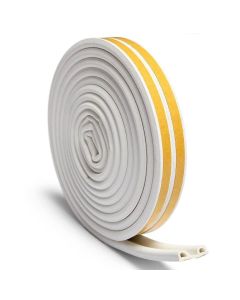 1.01.0380.0005.35 SELF ADHESIVE FOAM WEATHER STRIPPING 5 METRE WHITE