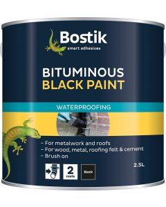 BOSTIK 30812218 BITUMINOUS BLACK PAINT 2.5LTR