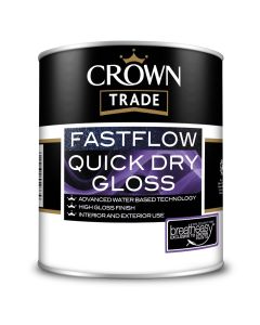 *CLEARANCE* 5090805 CROWN TRADE FASTFLOW QUICK DRY GLOSS BLACK 2.5LTR