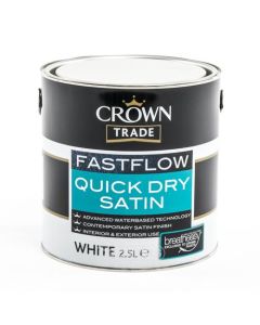 5091986 CROWN TRADE FASTFLOW QUICK DRY SATIN WHITE 2.5LTR