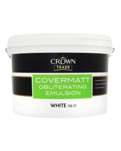 (C) 5023891 CROWN TRADE COVERMATT WHITE 10LTR