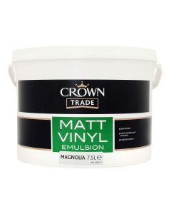 CROWN TRADE MATT EMULSION MAGNOLIA 7.5LTR