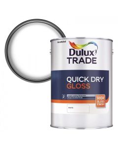 (C) 5220092 DULUX TRADE QUICK DRY GLOSS BRILLIANT WHITE 2.5LTR