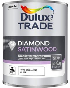 5282772 DULUX TRADE DIAMOND SATINWOOD PURE BRILLIANT WHITE 1LTR