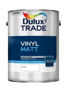 (C) 5091647 DULUX TRADE VINYL MATT WHITE 5LTR