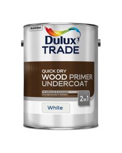 5081950 DULUX TRADE QUICK DRYING WOOD PRIMER UNDERCOAT WHITE 5LTR