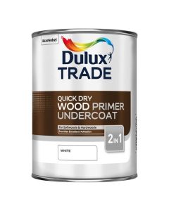 (C) 5082933 DULUX TRADE QUICK DRYING WOOD PRIMER UNDERCOAT WHITE 1LTR