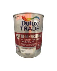 5180255 DULUX TRADE WEATHERSHIELD EXTERIOR UNDERCOAT BRILLIANT WHITE 1LTR