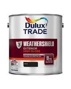 5180262 DULUX TRADE WEATHERSHIELD EXTERIOR GLOSS BLACK 2.5LTR