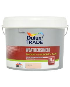 5583719 DULUX TRADE WEATHERSHIELD SMOOTH MASONRY MAGNOLIA 10LTR