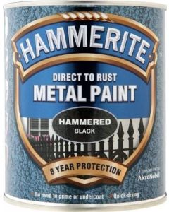 5092955 HAMMERITE HAMMERED METAL PAINT BLACK 750ML