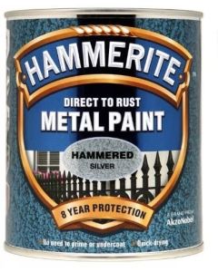 5092957 HAMMERITE HAMMERED METAL PAINT SILVER 750ML