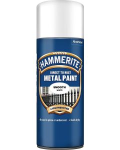 5084782 HAMMERITE SMOOTH METAL PAINT WHITE 400ML AEROSOL