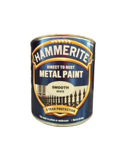 5084860 HAMMERITE SMOOTH METAL PAINT WHITE 2.5LTR