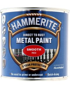 5084869 HAMMERITE SMOOTH METAL PAINT RED 250ML