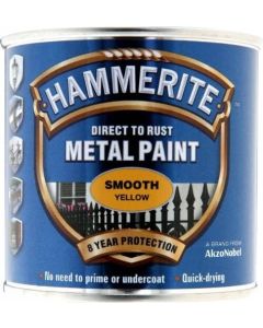 5084874 HAMMERITE SMOOTH METAL PAINT YELLOW 250ML