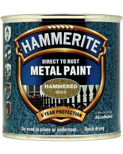 5084818 HAMMERITE HAMMERED FINISH METAL PAINT GOLD 250ML