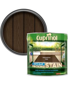 5092620 CUPRINOL ANTI-SLIP DECKING STAIN HAMPSHIRE OAK 2.5LTR