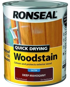 30609 RONSEAL QUICK DRYING WOODSTAIN SATIN 750ML  MAHOGANY