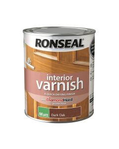 RONSEAL TRADE 38544 INTERIOR SATIN VARNISH DARK OAK 750ML