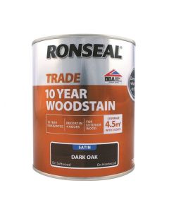 38706 RONSEAL TRADE 10 YEAR WOOD STAIN DARK OAK 750ML