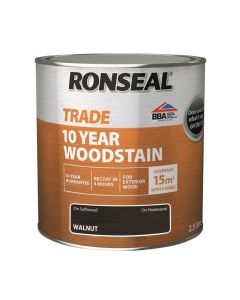 38709 RONSEAL TRADE 10 YEAR WOOD STAIN WALNUT 2.5LTR