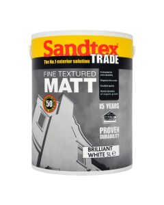 (C) 5025660 SANDTEX MATT FINISH BRILLIANT WHITE 5LTR