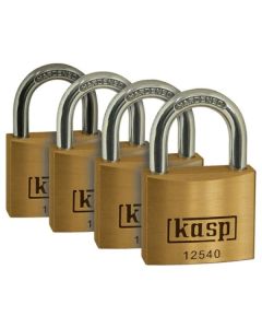 KASP K12540D4 PREMIUM BRASS PADLOCKS 40MM [QUAD PACK]