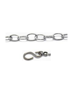 CH8 18" BATH CHAIN & S HOOK LOOSE