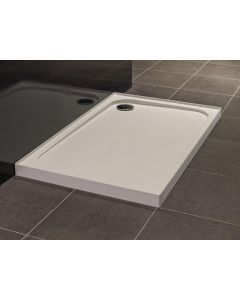 D90SQ MERLYN M STONE TRAY 900 SQUARE WITH DWAS 90MM WASTE (CORNER WASTE)