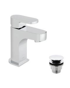 VADO LIF-100M/CC-C/P LIFE MINI BASIN MIXER CLICK WASTE