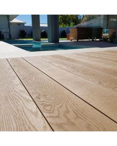 ENHANCED GRAIN SLIM DECKING BOARD GOLDEN OAK 126MM x 32MM x 3600MM