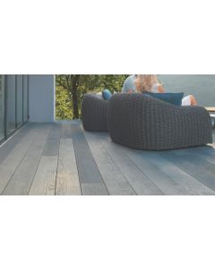 MILLBOARD ENHANCED GRAIN SLIM DECKING BOARD 126MM X 32MM X 3.6M BRUSHED BASALT