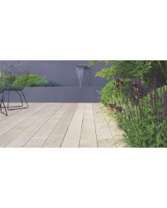 MILLBOARD ENHANCED GRAIN SLIM DECKING BOARD 126MM X 32MM X 3.6M LIMED OAK