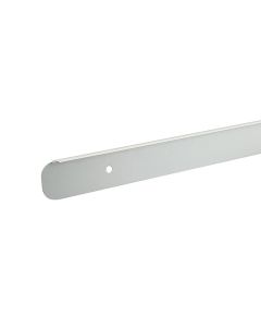 UNIKA WORKTOP END CAP SILVER 40MM X 630MM X 3MM RADIUS HANG PACK