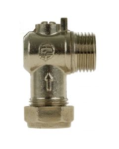 (C) IVF12A FLAT FACE ISOLATING VALVE 15MM x 1/2" MALE ANGLED