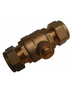 (C) IV15HD ISOLATING VALVE LARGE BORE BRASS 15MM