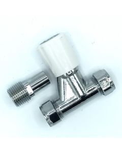 10040659 OPTIMA PLUS 15MM STRAIGHT RADIATOR VALVE CHROME HEAD