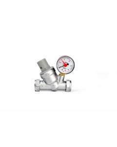 (C) PRV22332210 INTA 22MM PRESSURE REDUCING VALVE WITH GAUGE