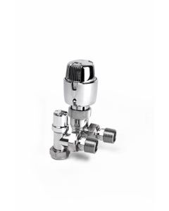 (C) 15TWINS INTA I-THERM 15MM STRAIGHT THERMOSTATIC RADIATOR VALVE & LOCKSHIELD