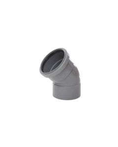 POLYPIPE SB304SG 82MM(3") SOCKET/SPIGOT 135 DEG BEND SOLVENT GREY