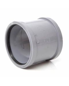 (C) POLYPIPE SH44G 110MM(4") DOUBLE SOCKET COUPLING GREY