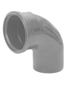 (C) POLYPIPE SB409G 110MM(4") SINGLE SOCKET BEND 92.1/2 DEG GREY