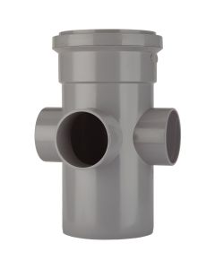 (C) POLYPIPE SJ454G 110MM(4") 3 WAY BOSS PIPE GREY