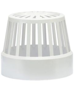 POLYPIPE SV42W 110MM(4") VENT TERMINAL WHITE