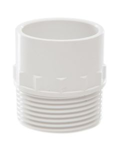 POLYPIPE WS46W SOLVENT WELD MALE IRON ADAPTOR 32MM WHITE