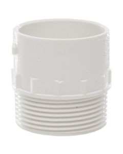 POLYPIPE WS47W SOLVENT WELD MALE IRON ADAPTOR 40MM WHITE