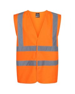 TRS195-188 REGATTA ORANGE HI-VIS VEST MEDIUM